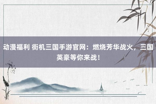 动漫福利 街机三国手游官网：燃烧芳华战火，三国英豪等你来战！