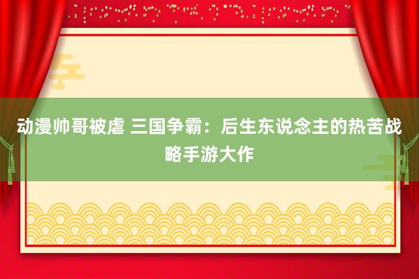 动漫帅哥被虐 三国争霸：后生东说念主的热苦战略手游大作