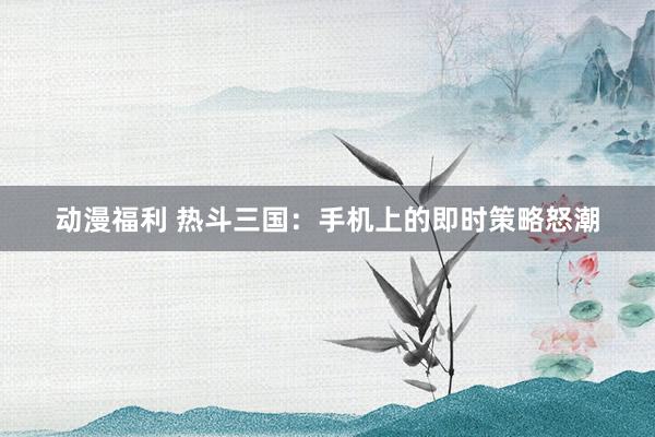 动漫福利 热斗三国：手机上的即时策略怒潮