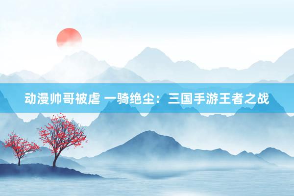 动漫帅哥被虐 一骑绝尘：三国手游王者之战
