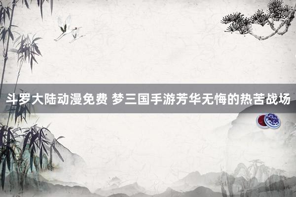 斗罗大陆动漫免费 梦三国手游芳华无悔的热苦战场
