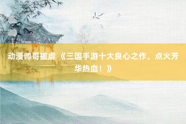 动漫帅哥被虐 《三国手游十大良心之作，点火芳华热血！》