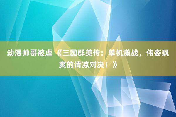 动漫帅哥被虐 《三国群英传：单机激战，伟姿飒爽的清凉对决！》