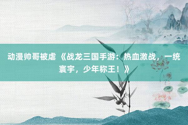 动漫帅哥被虐 《战龙三国手游：热血激战，一统寰宇，少年称王！》