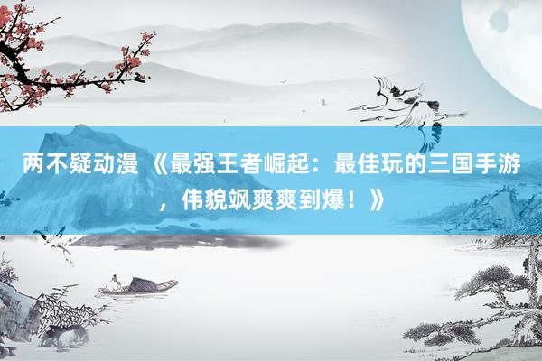 两不疑动漫 《最强王者崛起：最佳玩的三国手游，伟貌飒爽爽到爆！》